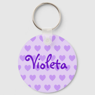 Name in Purple Key Ring