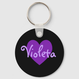 Name in Purple Key Ring