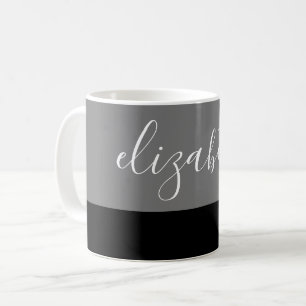 Name in Script Color Block Coffee Mug