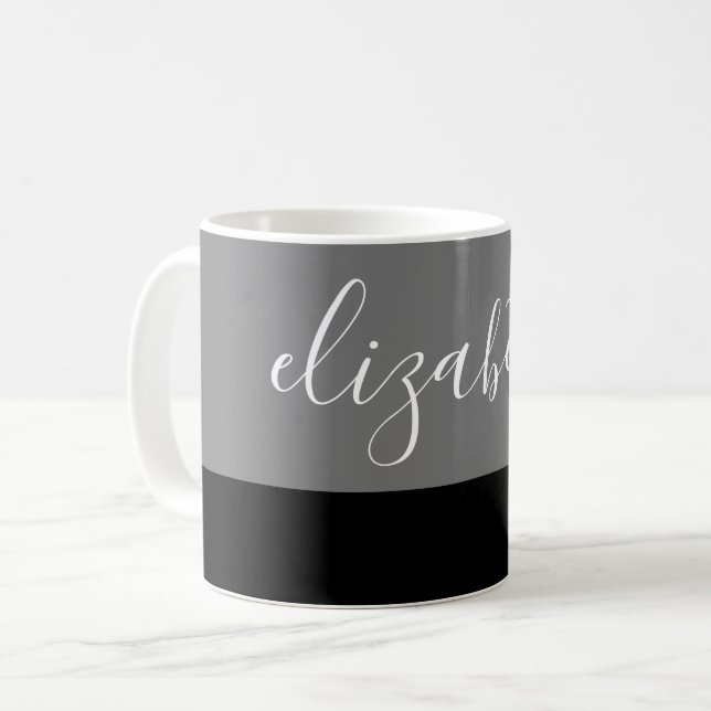 Name in Script | Colour Block Coffee Mug (Front Left)