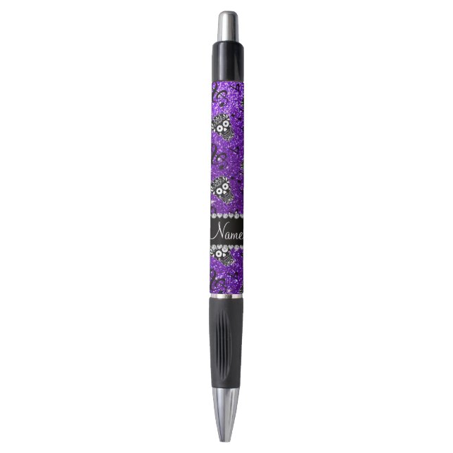 Name indigo purple glitter music note sugar skulls (Front Vertical)
