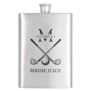 Name & Initial Birdie Juice Golf Hip Flask