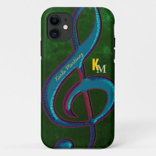 name initials clave music note Case-Mate iPhone case