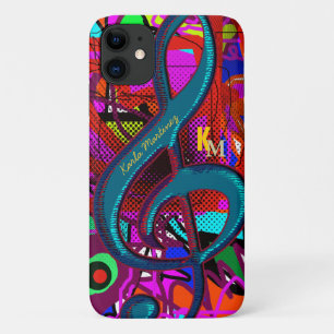 name initials clave musical note Case-Mate iPhone case