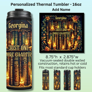 Name Just One More Chapter Books Candles Thermal Tumbler