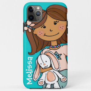 Name kid girl cuddles aqua peach iPhone 11 pro max case