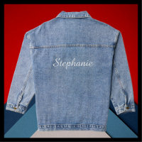 Name Large Jumbo Elegant White Script Blue