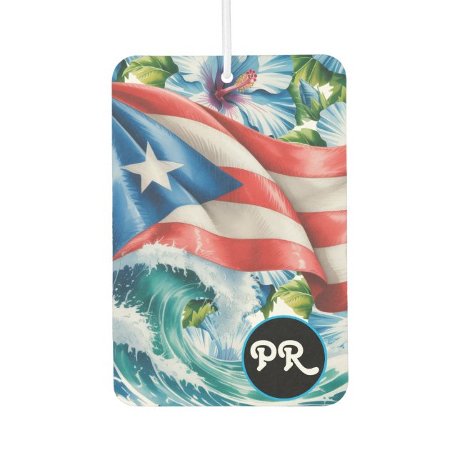 Name Latina Woman Puerto Rico Boricua Beach Car Car Air Freshener (Front)