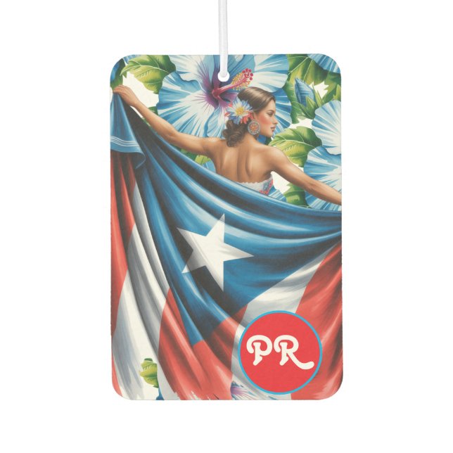 Name Latina Woman Puerto Rico Boricua Name Car Air Freshener (Front)