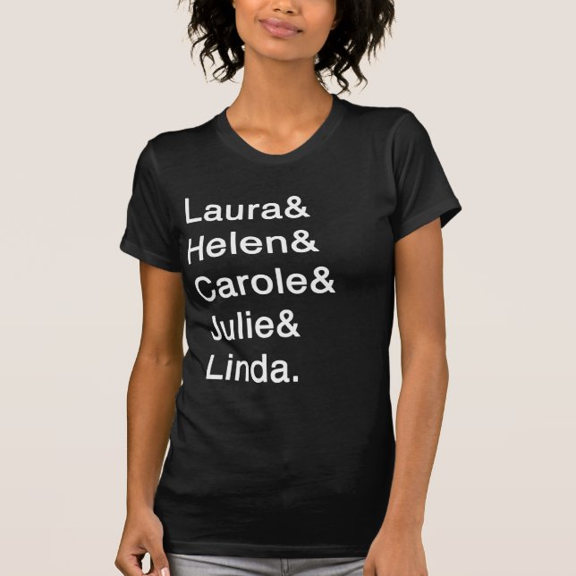 Name List (Women) T-Shirt (Front)