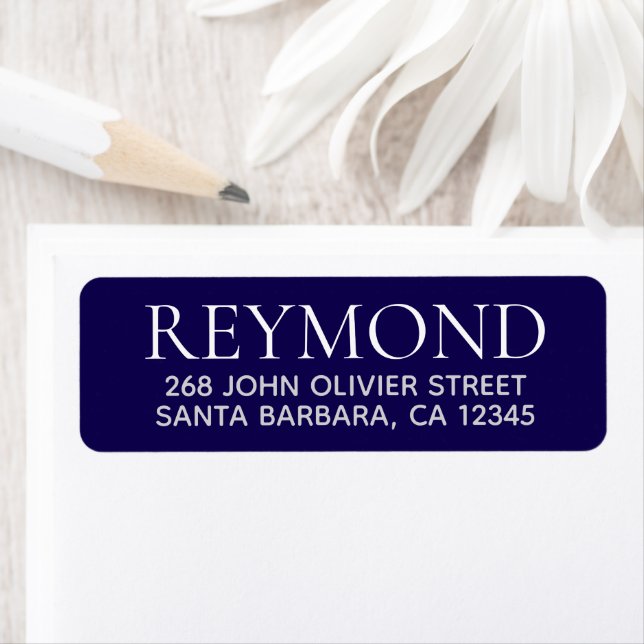 Name & location printed on dark blue (Insitu)