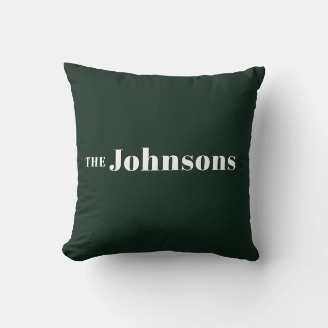 Name | Logo Modern Minimalist Green Cushion (Front)
