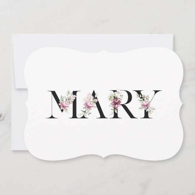  Name Mary Card (Front)