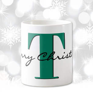 Name, May Emerald Green   Merry Christmas Coffee Mug