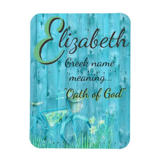 Name Meaning Magnet: Elizabeth, Oath of God Magnet (Vertical)