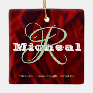 Name Meaning Ornament - Personalised Square Photo!