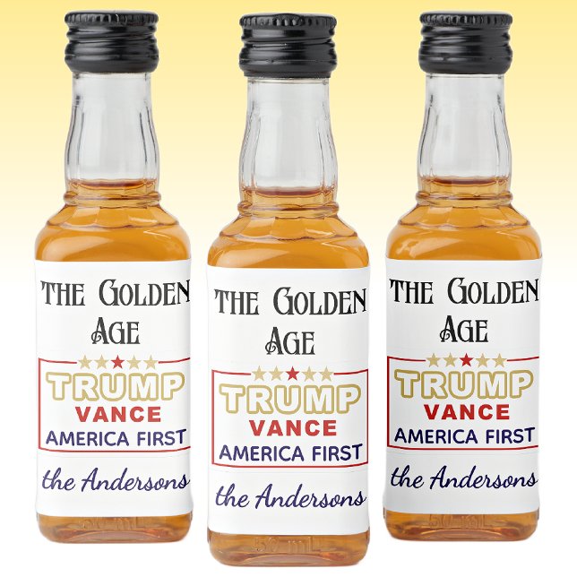 Name, Mini Bottles President Trump, The Golden Age Liquor Bottle Label (Creator Uploaded)