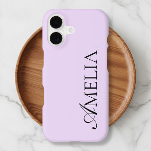 Name Minimalist Girly Purple iPhone Case