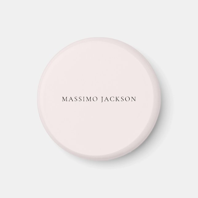 Name Minimalist Modern Plain Simple Pastel Colour Magnet (Front)