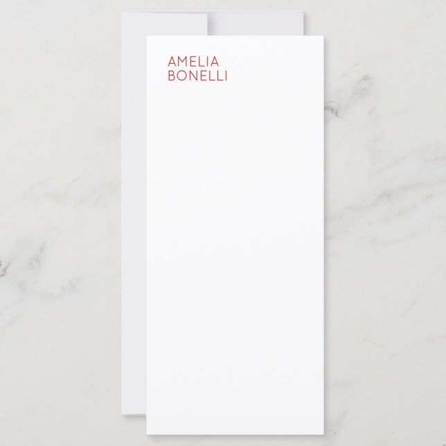 Name Modern Minimalist Professional Plain White (Front)
