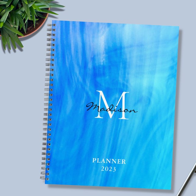 Name Monogram Blue Planner (Creator Uploaded)