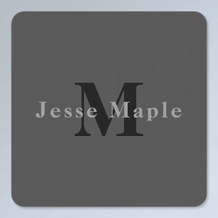 Name & Monogram   Dark Grey