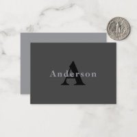 Name & Monogram | Dark Grey
