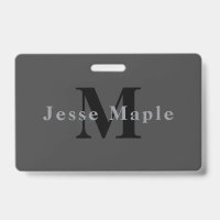 Name & Monogram | Dark Grey