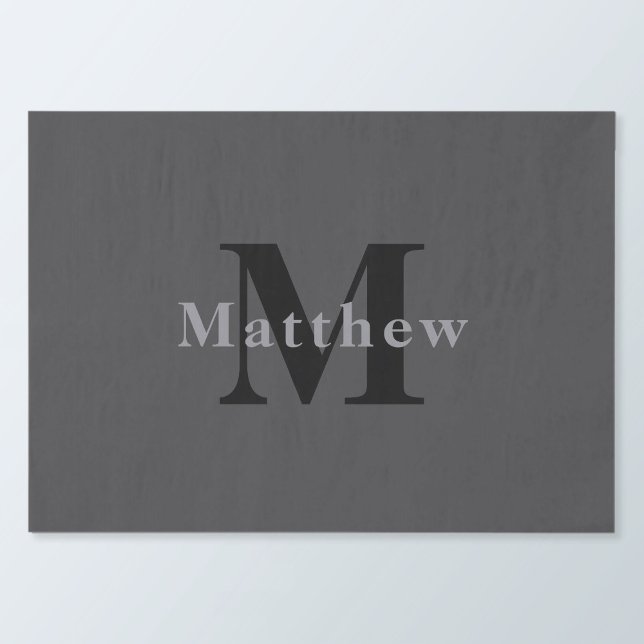 Name & Monogram | Dark Grey Tissue Paper (Creator Uploaded)