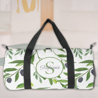 Name Monogram French Country Olive Pattern