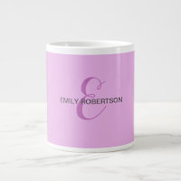Name Monogram Initial Letter Orchid & Lilac
