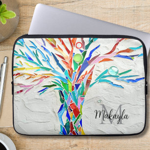 Name Monogram Mosaic  Laptop Sleeve