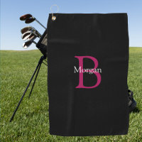 Name & Monogram on Black