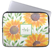 Name Monogram Sunflowers 
