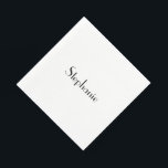 Name Monogram Template Black White Custom Cool Napkin<br><div class="desc">Designed with text template for monogram name and elegant two tone background in black and white,  this is great for occasions like weddings,  bridal shower,  birthdays,  anniversary,  Christmas,  holidays etc. You may change the background colour as you wish.</div>
