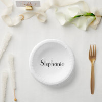 Name Monogram Template Black White Custom Cute