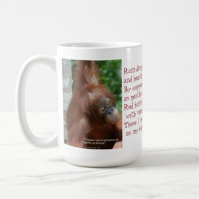 Name My Favourite Things Orangutan Animal Lover Coffee Mug (Left)