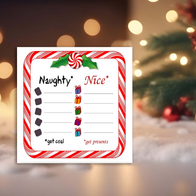 Name Names Poster. Naughty or Nice  Photo Print (Naughty or Nice Poster. You know who you are. Santa wants names! 
)