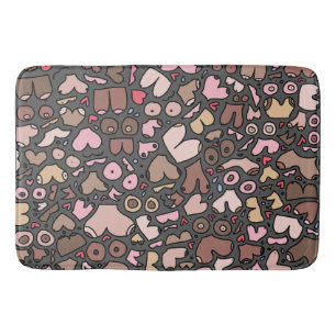 Name neutral breast pattern bath mat
