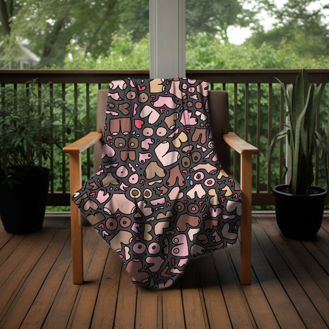 Name neutral breast pattern beach towel (Creator Uploaded)