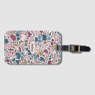 Name neutral breast pattern luggage tag