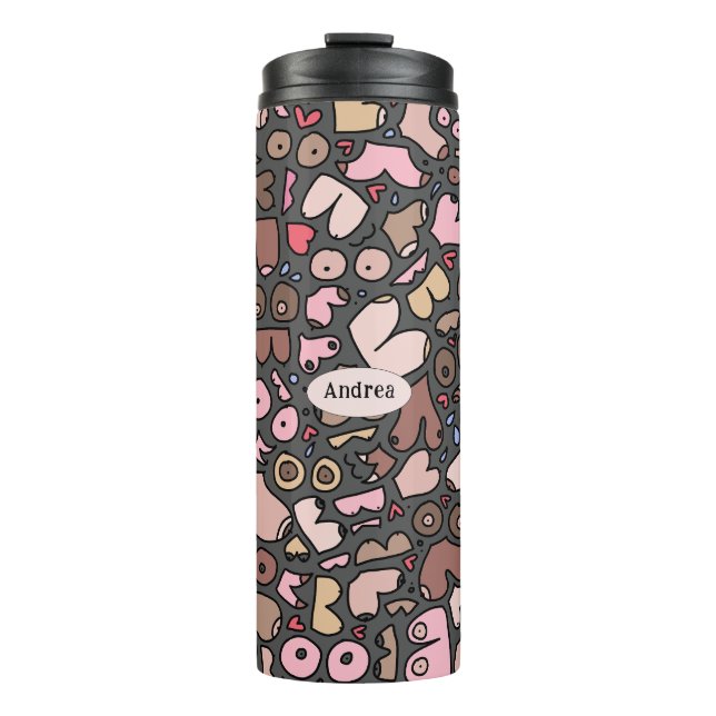 Name neutral breast pattern thermal tumbler (Front)