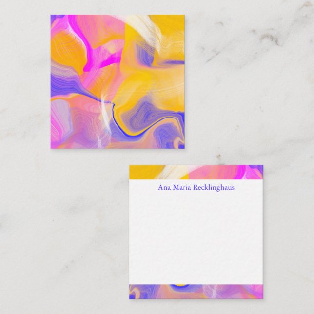 Name Note colourful  Card (Front/Back)
