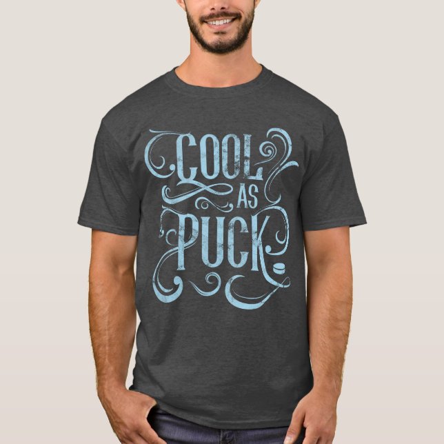 Name & Number Back Print Cool as Puck Hockey Tee (Front)