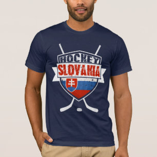 Name & Number Back Print Slovakian Hockey T-Shirt