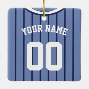 Name & Number Baseball Softball Jersey Template Ceramic Ornament