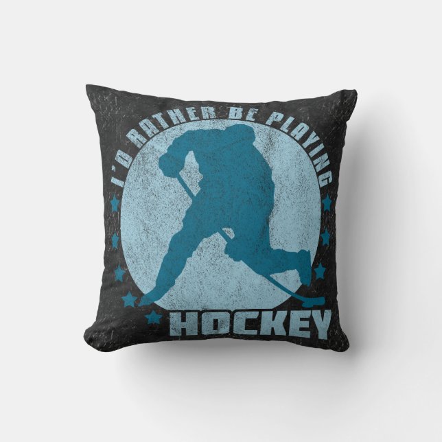 Name & Number Hockey Player Pillow (Front)