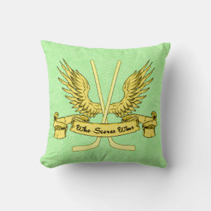 Name & Number Hockey Who Scores Wins Pillow