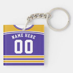 Name & Number Jersey Keyring, Hockey Lacrosse Key Ring