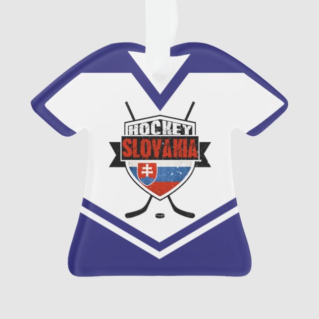 Name & Number Jersey Slovakia Logo Ornament (Front)